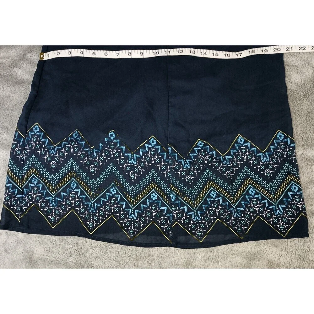 Jodi Kristopher Womens Sz 5 Aztec Boho Cold Shoulder Sleeveless Tribal  Dress